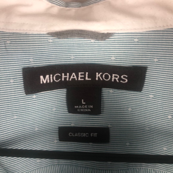 NWOT Michael Kors Button Down Shirt Sz L - Picture 4 of 5